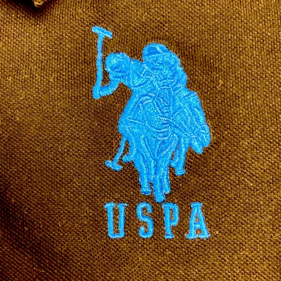 US Polo Association boys black short sleeve polo shirt size 7 - Picture 3 of 4